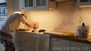 Как сделать ремонт на кухне.  Ремонт на кухне за неделю.  Реальный отзыв.  Моя философия ремонта.