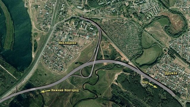 Мостовой переход через Волгу в Нижегородской области смотреть онлайн