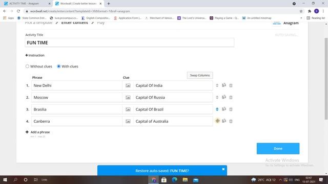 Wordwall Game | How to create anagram? |Unscrambling Words | Online Games смотреть онлайн
