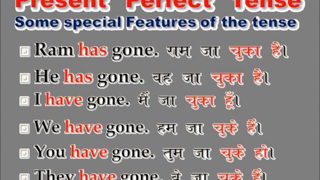 Present Perfect Tense смотреть онлайн