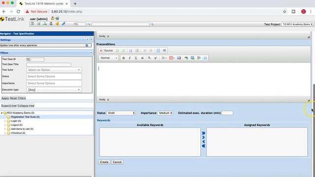 TestLink Tutorial #4 - Creating TestSuite and TestCase in TestLink смотреть онлайн
