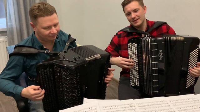 дуэт баянистов! - пьеса "Французский визит" комп. А. Корчевой смотреть онлайн