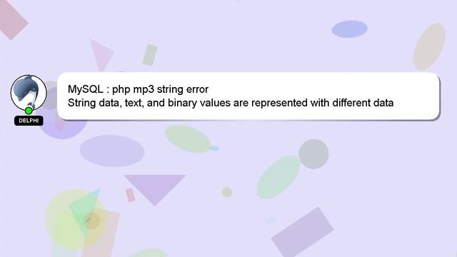 MySQL : php mp3 string error смотреть онлайн