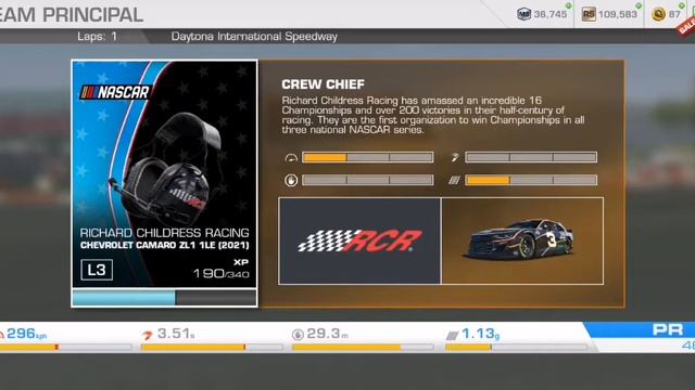 Nascar Chevrolet Camaro ZL1 2021 Real Racing 3 смотреть онлайн