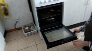 Как снять дверцу электрической плиты Hansa