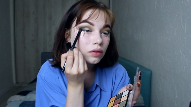 Как сделать зеленый макияж 2.0. | Палетка makeup revolution смотреть онлайн