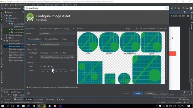 How to set icon in Android Studio Project And How to create Transparent Icon For App in 2019-2020 смотреть онлайн