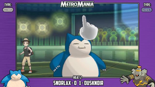 MetroMania Heat 2: Snorlax vs Dusknoir | Pokémon Metronome Battle Tournament смотреть онлайн