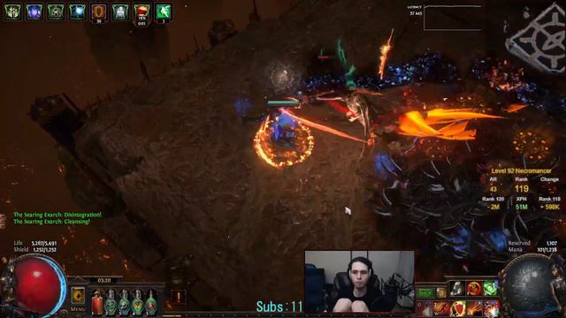 HCSSF Detonate Dead Necromancer vs. Buffed Searing Exarch [PoE 3.18 Sentinel] смотреть онлайн