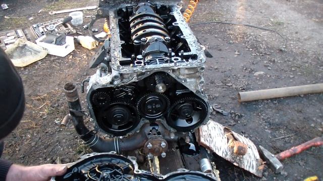 Разбор двигателя Toyota 15B. смотреть онлайн