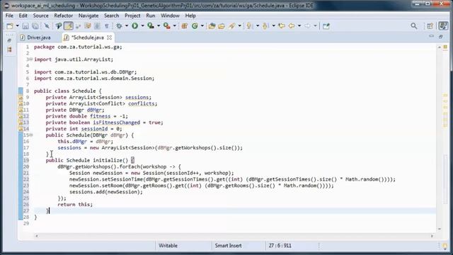 workshops/conference scheduling (01) + genetic algorithms (08) - JAVA Prototype Project смотреть онлайн