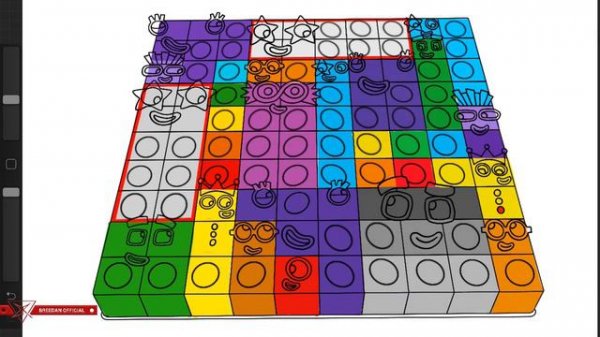 Numberblocks Puzzle Pop it Square Custom Set As a Fanmade Character | Numberblocks Fanmade