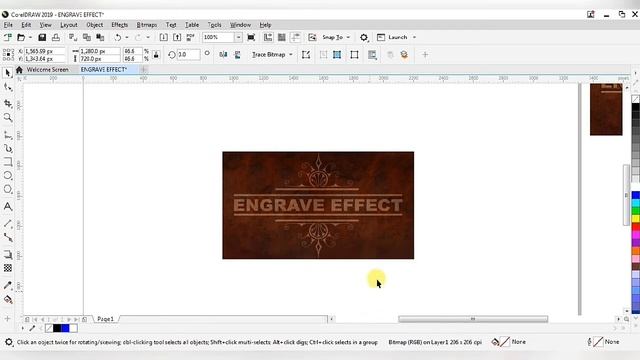 How To Create Engrave Effect In CorelDraw 2019, || In Hindi (हिंदी में)|| By Vikas Pandey смотреть онлайн