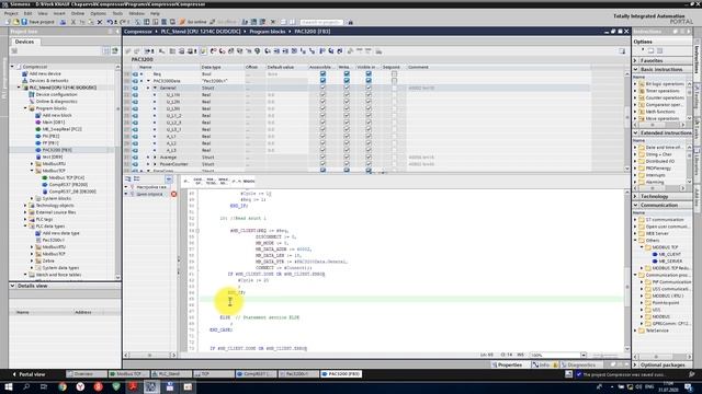 TIA Portal - SCL - Modbus TCP - SENTRON PAC3200 - part2 смотреть онлайн