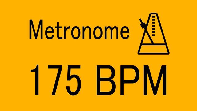 175 BPM METRONOME FOR TRAINING MUSICAL INSTRUMENT / 楽器練習用 メトロノーム / practice смотреть онлайн