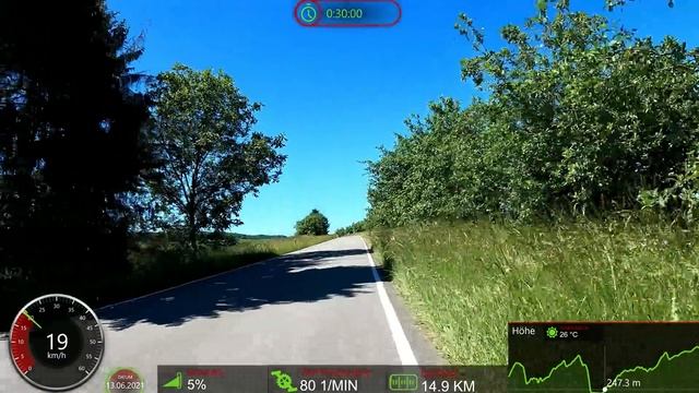 1 hour Fat Burning Virtual Cycling Workout with Cadence and Speed Display 4K смотреть онлайн