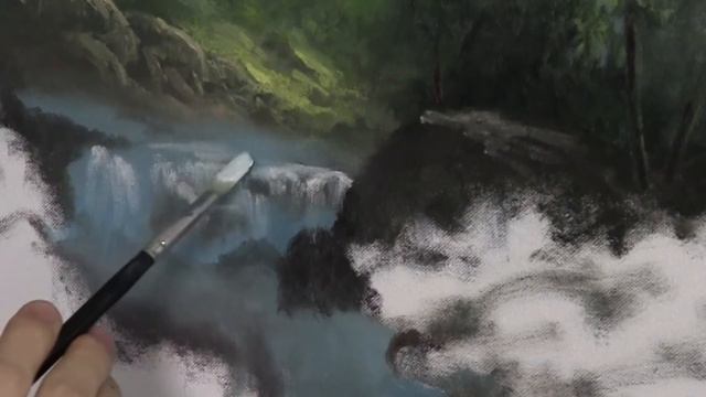 Oil Painting Waterfall Landscape - Paint With Kevin Hill