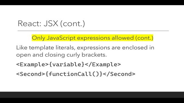 Mobile Development: React: JSX смотреть онлайн