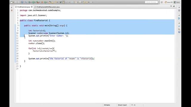 Java Coding Example-Part5: How to find factorial of a number смотреть онлайн