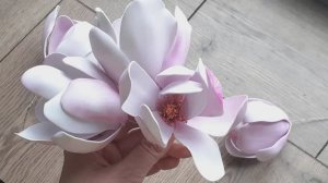 Магнолии/ Как сделать магнолии из фоамирана/DIY.