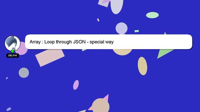 Array : Loop through JSON - special way смотреть онлайн