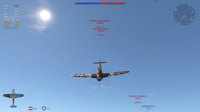 War Thunder Gameplay - Bf - 109.G6 Defensive flying смотреть онлайн