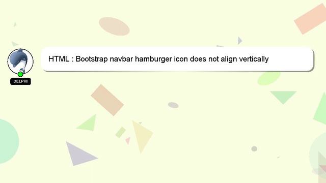 HTML : Bootstrap navbar hamburger icon does not align vertically смотреть онлайн