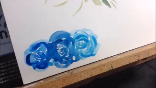 BEAUTIFUL WATER COLOUR BLUE PEONIES | Art With Nicole