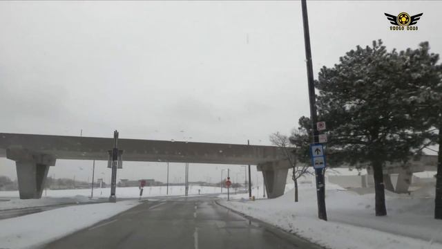 Scarborough Town Centre Snowy drive || Scarborough Ontario Canada Feb 2021 (4k) смотреть онлайн
