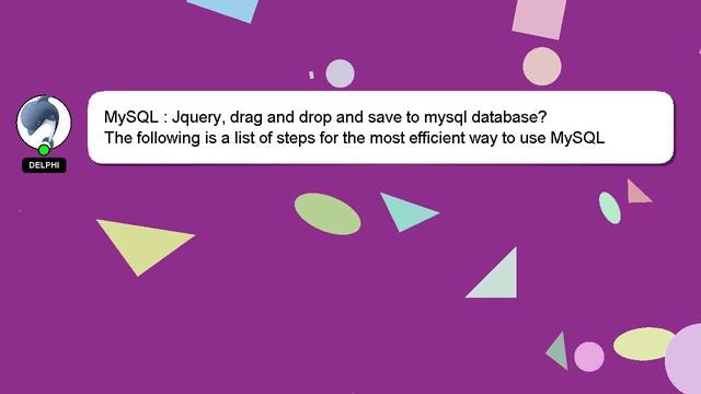 MySQL : Jquery, drag and drop and save to mysql database? смотреть онлайн