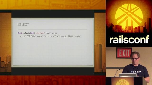 RailsConf 2014 -Advanced aRel: When ActiveRecord Just Isn't Enough смотреть онлайн