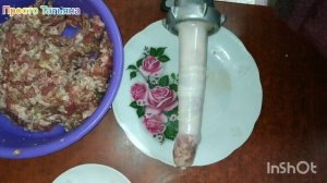 Домашняя колбаса в духовке. Пошаговый рецепт.