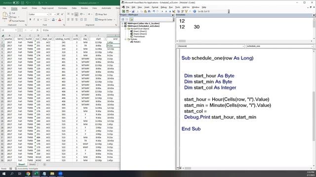 Visual Schedule in VBA and Excel смотреть онлайн