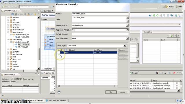SAP HANA Elearning -- Hierarchies and calculated column creation in Attribute View смотреть онлайн