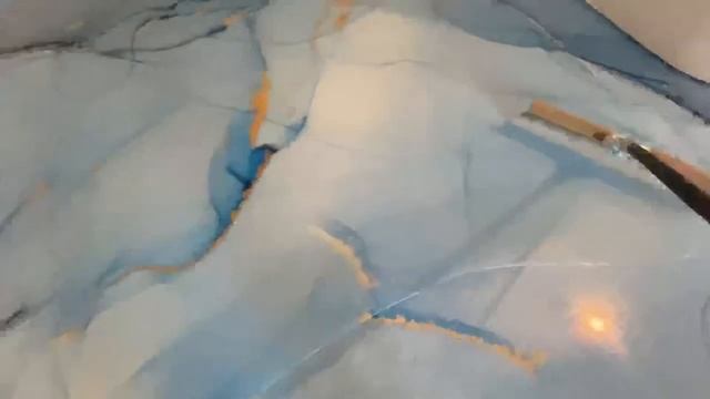 Эпоксидный 3D пол (голубой мрамор) смотреть онлайн