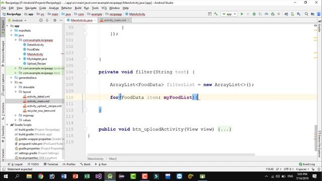 Android Studio Tutorial - How to Search Recipes in Recycler View Using Edit Text| Recipe App Part 4 смотреть онлайн