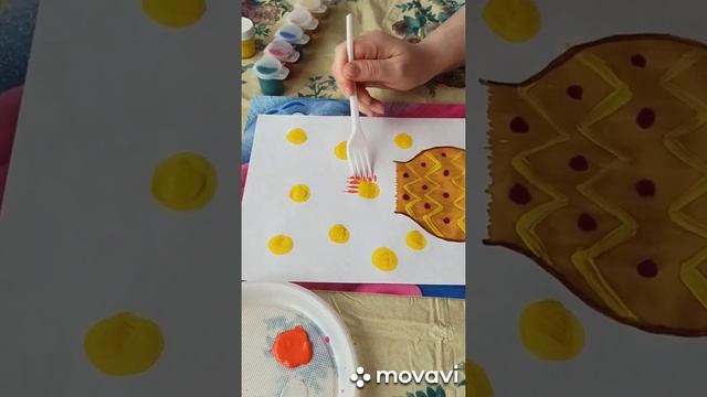 Нетрадиционные техники рисования Рисование вилками смотреть онлайн