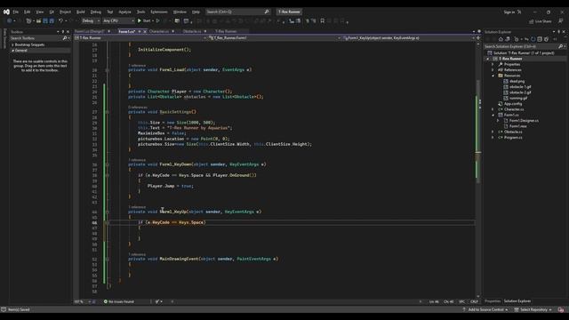 Dinosaur Runner Game Windows Forms | C# GDI+ Game Making Tutorial