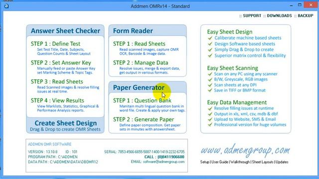 Introduction To OMR Software Main Interface