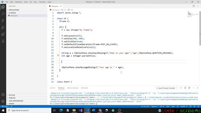 Using the Input of Input Dialog box in the Program | Java Swing | Tamil смотреть онлайн