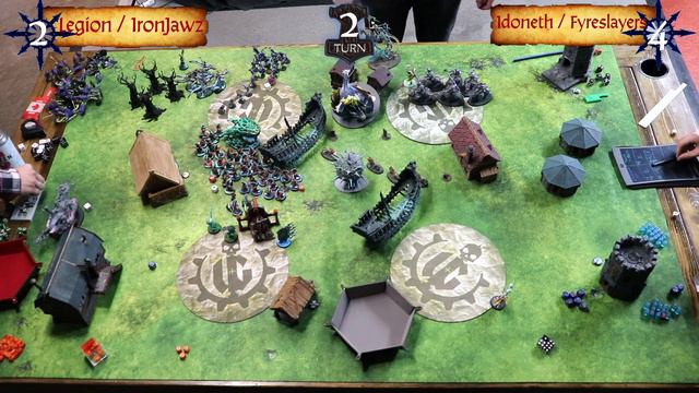 AoS 2500pt 2v2 Legion of Sacrament / Ironjawz VS Idoneth Deepkin / Fyreslayers смотреть онлайн