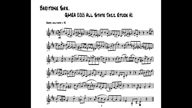 2015 GMEA Baritone Saxophone Jazz Etude 1 смотреть онлайн