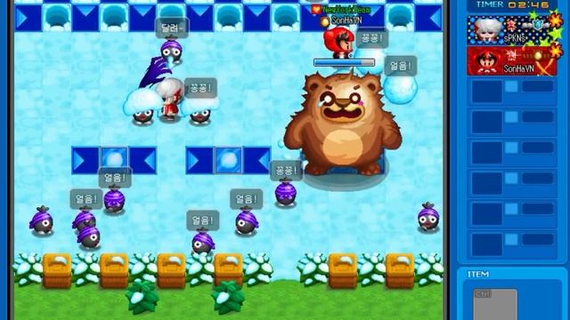 BnB Crazy Arcade Boss Killing Tricks Snow Field 7 team 2 (Cut 23s) смотреть онлайн