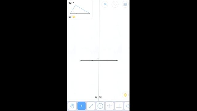Euclidea - 12. Mu (Мю) - 12.7 - Треугольник по точке касания на гипотенузе - 4 Stars смотреть онлайн