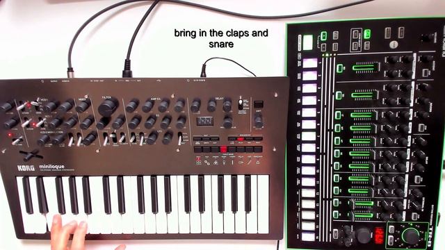 Korg Minilogue and Roland TR-8 Melodic Techno Mini Jam смотреть онлайн
