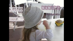 Панамка для девочки. Вязание для начинающих. Knitted Panama.