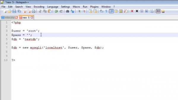 Connect to MySQL with PHP in XAMPP / Create a new database