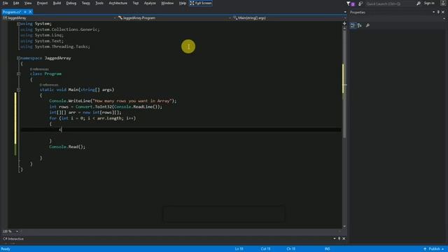 Jagged array initialization and userinput смотреть онлайн