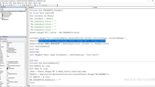 MEMBUAT COMBOBOX BERTINGKAT DENGAN CODING FILTER смотреть онлайн