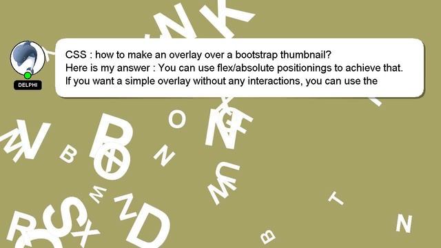 CSS : how to make an overlay over a bootstrap thumbnail? смотреть онлайн